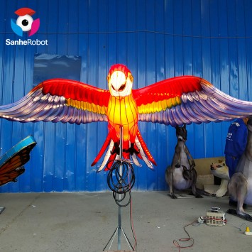 Wholesale Custom Size Outdoor Decoration Designing Bird Parrot Lantern