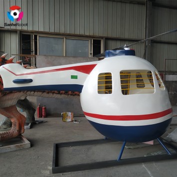 Amusement park products fiberglass plane helicopter model for kiddie playground