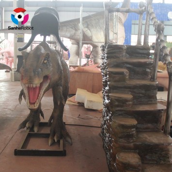 Playground ride park games coin-operated and button operated animatronic dinosaur Tyrannosaurus ride