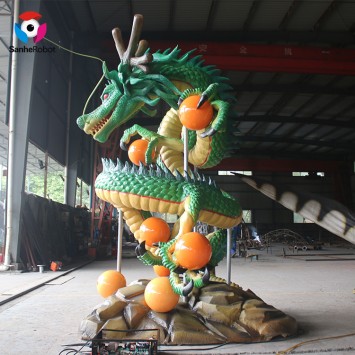 Декорация на детска площадка Атрактивен аниматронен приказен дракон в реален размер