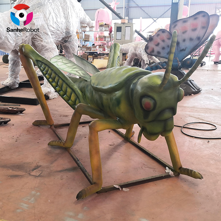 China Wholesale Most Dangerous Marine Animal Quotes Pricelist - Garden Decorative Big Size Animated Simulation anmatronic insects insect animatronic Grasshoper model for sale  – Sanhe