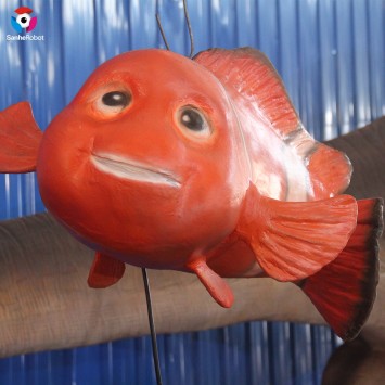 Ocean park decor supplies cute silicon rubber animatron sea animal Nemo fish