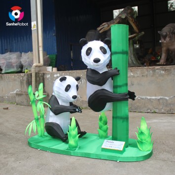 Scene Lantern Panda and Bamboo Lantern for Outdoor Decoration