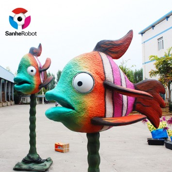 Cartoon character type Nemo animatronic animals seahorse sculpture for Aquarium