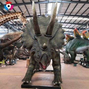Life-sized realistic model dinosaur animaotronic dinosaur triceratops for jurassic park