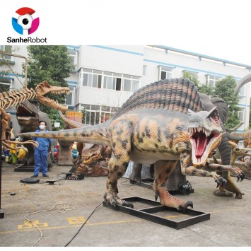 Spinosaurus ሮቦቲክ የህይወት መጠን መካኒካል ዳይኖሰር ለዳይኖሰር ጭብጥ ፓርክ