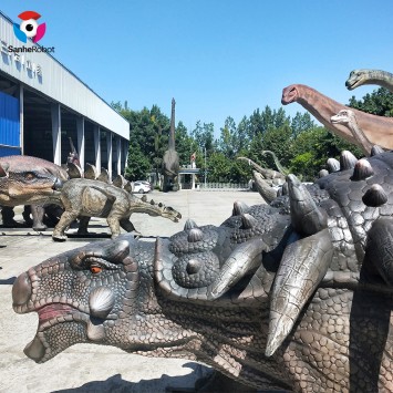 Other amusement park products hot sale Sanhe works animated moving dinosaur Panoplosaurus model