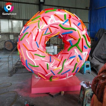 Big Size Fiberglass Colorful Sweets and Cookies Sculpture