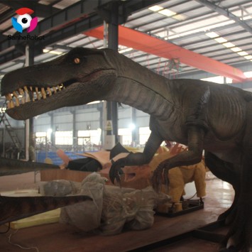 Realaus dydžio didelio animatroninio dinozauro dirbtinio dinozauro modelis Baryonyx