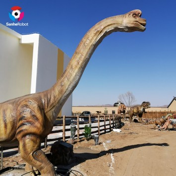 Themed Design Big Size Heart-shaped Simulation Brachiosaurus Dinosaurs