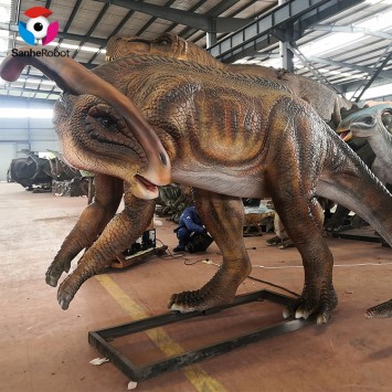 Realistic dinosaur simulation mechanical Parasaurolophus dinosaurios model for sale