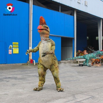 Costum animat de dinozaur animatronic de plimbare multifuncțional