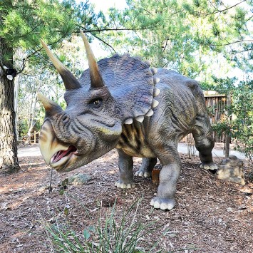 2022 Simulation Dinosaur Zigong Factory Life Size Dinosaur Sculptures Animatronic Dinosaur Triceratops