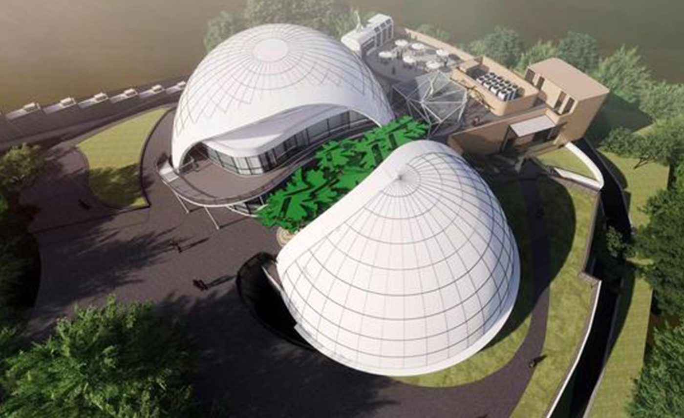 De tweede hal van het Zigong Dinosaur Museum in de provincie Sichuan zal naar verwachting in september worden geopend