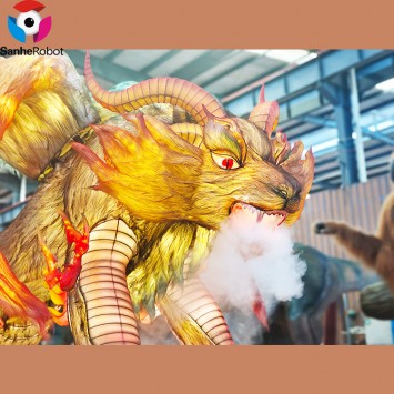 Decorazione di festival impermeabile all'aperto personalizzata Lanterna tradizionale Qiongqi animale di seta Capodanno cinese da Zigong