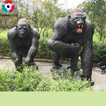 Vivid  Animal Animatronic Live Animal Statue Full Size Animal Gorilla for sale