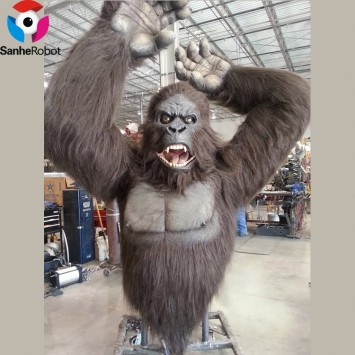 Vivid  Animal Animatronic Live Animal Statue Full Size Animal Gorilla for sale