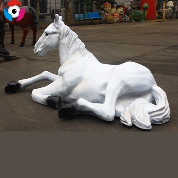 Outdoor Garden Decoration Fiberglass Animal Statue Fiberglass Horse for sale