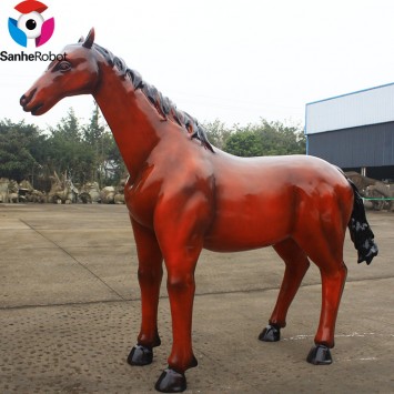 Outdoor Garden Decoration Fiberglass Animal Statue Fiberglass Horse for sale