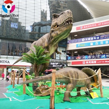 Theme Park Equipment Dinosaurios Animatronic rex Animatronic Dinosaur Sculpture