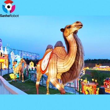 Chinese New Year Lantern Outdoor Animal Camel Lantern Silk Chinese Lantern