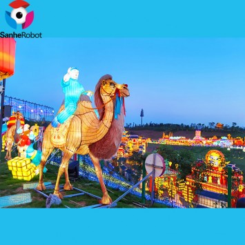 Chinese New Year Lantern Outdoor Animal Camel Lantern Silk Chinese Lantern