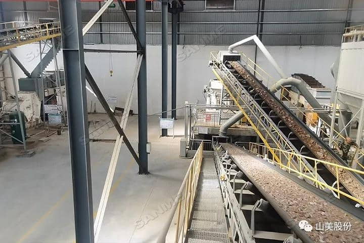 شیڈونگ، چین میں گرینائٹ ریت کی پیداوار لائن