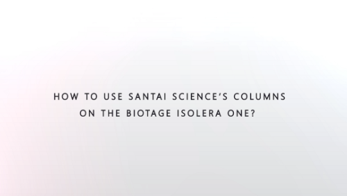 Como usar as columnas de Santai Science no Biotage Isolera One?
