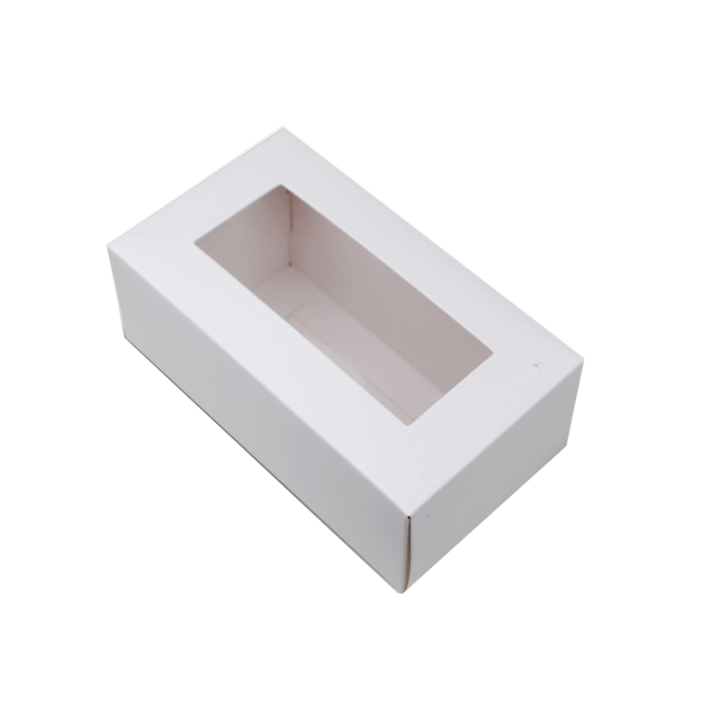 White Cardboard Paper Boxes with Clear Window Size Inch Gift  (1)