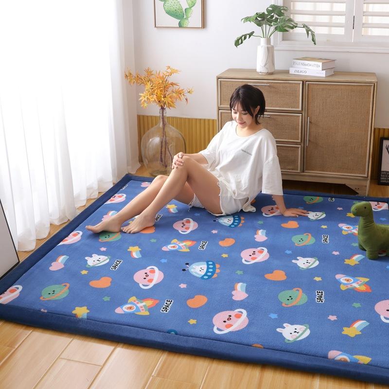 Soft Thick Floor Rugs Tatami Mat Memory Foam Absorbent Mat Coral