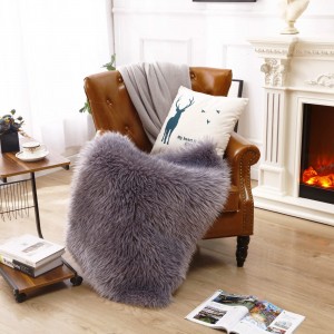 Home Decor  Square Soft Plush Carpets Area Rug Faux Fur Fluffy Shag Rugs
