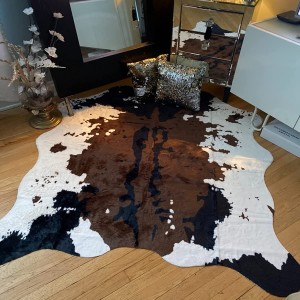 Cowhide Rug Faux Cow Print Area Rug for Bedroom, Faux Fur Animal Rug Cow carpets