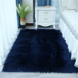 Custom Plush Fur Area Rug Faux Sheepskin Fur Carpet