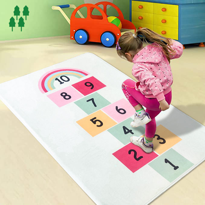 Eight Features of Eco-Friendly Flannel Anti-Slip Jump Game Children Rug
