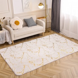 Hot Selling Faux Fur Golden Shaggy Rug