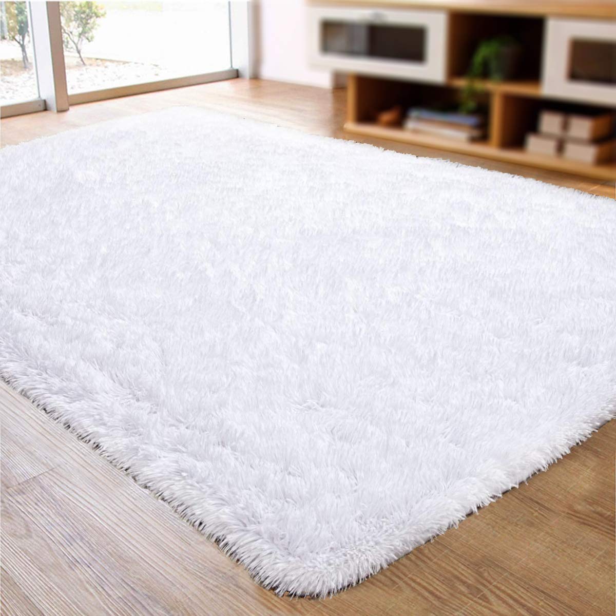 Soft Shaggy Rugs Fluffy Carpet Indoor Modern Pl...