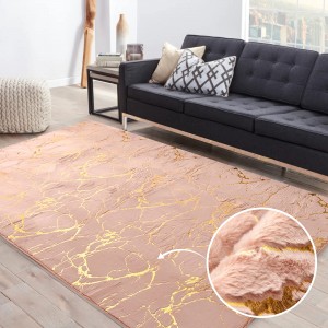 Soft Metallic Colorful Abstract Area Rugs Anti-Skid Fluffy Rectangular Plush Velvet Home Decorative Carpet Throw Rug