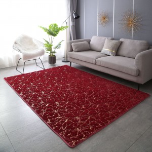 Amazon Hot Selling Shaggy Living Room Center Rug gold Silver gold blocking Comfy Floor Rug Area Carpet