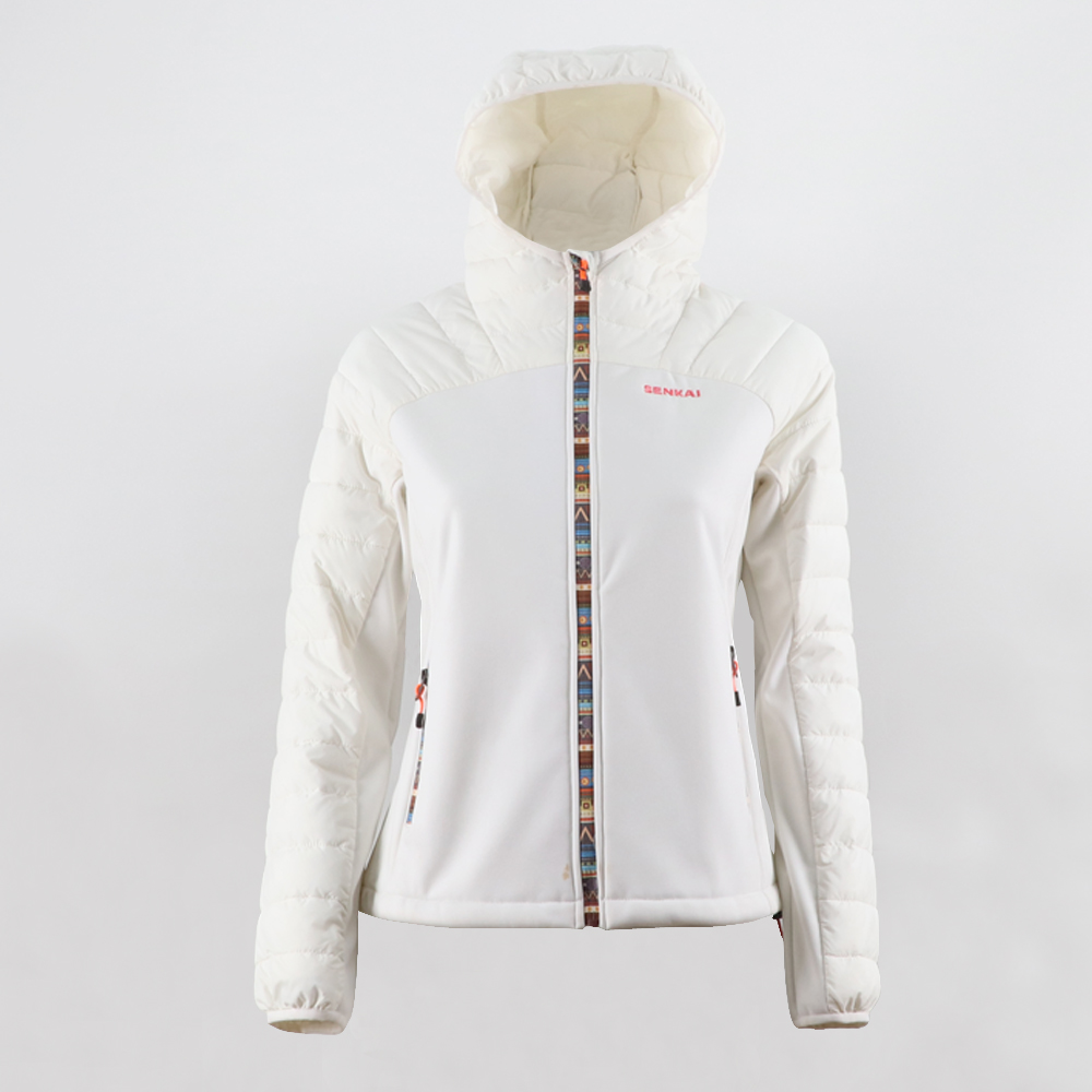 Factory wholesale Snow Coat - Women’s insulated hooded hybrid jacket 8217030 – Senkai