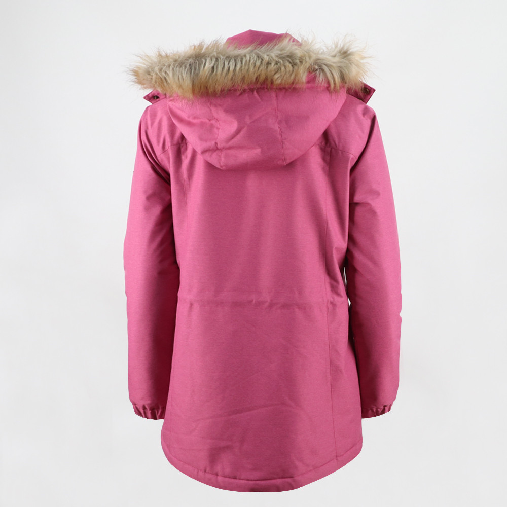 Women’s waterproof outdoor long coat with fur hood