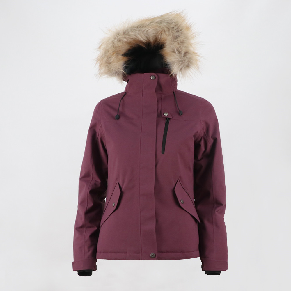 OEM/ODM Factory Puffer Jacket With Fur Hood - Women’s fur hood padding coat with weld placket 202242  – Senkai