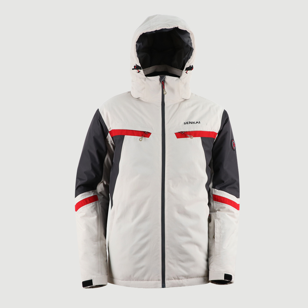 Men’s Mountain Recycled Waterproof Ski Jacket  Windproof Rain Jacket Winter Warm Snow Coat with Removable Hood  9220204
