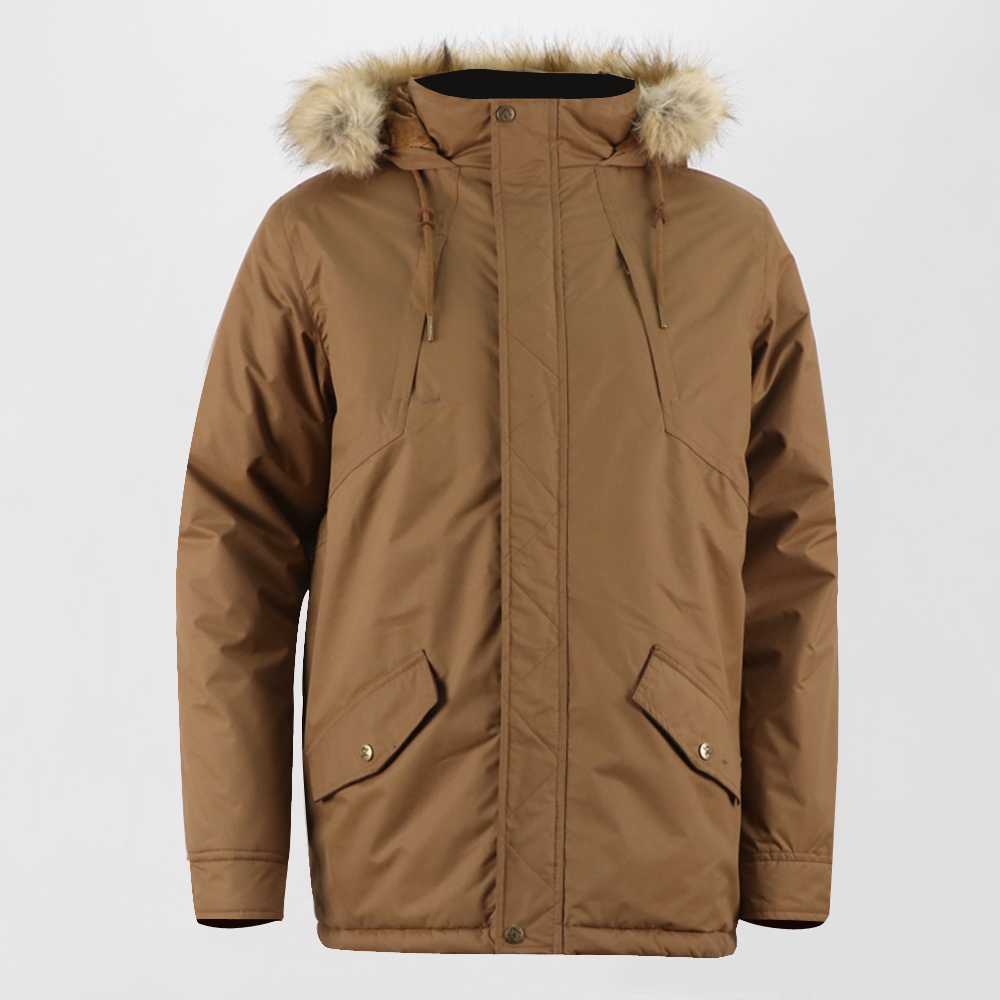 Men’s padding coat with detachable fur hood  # model 2161
