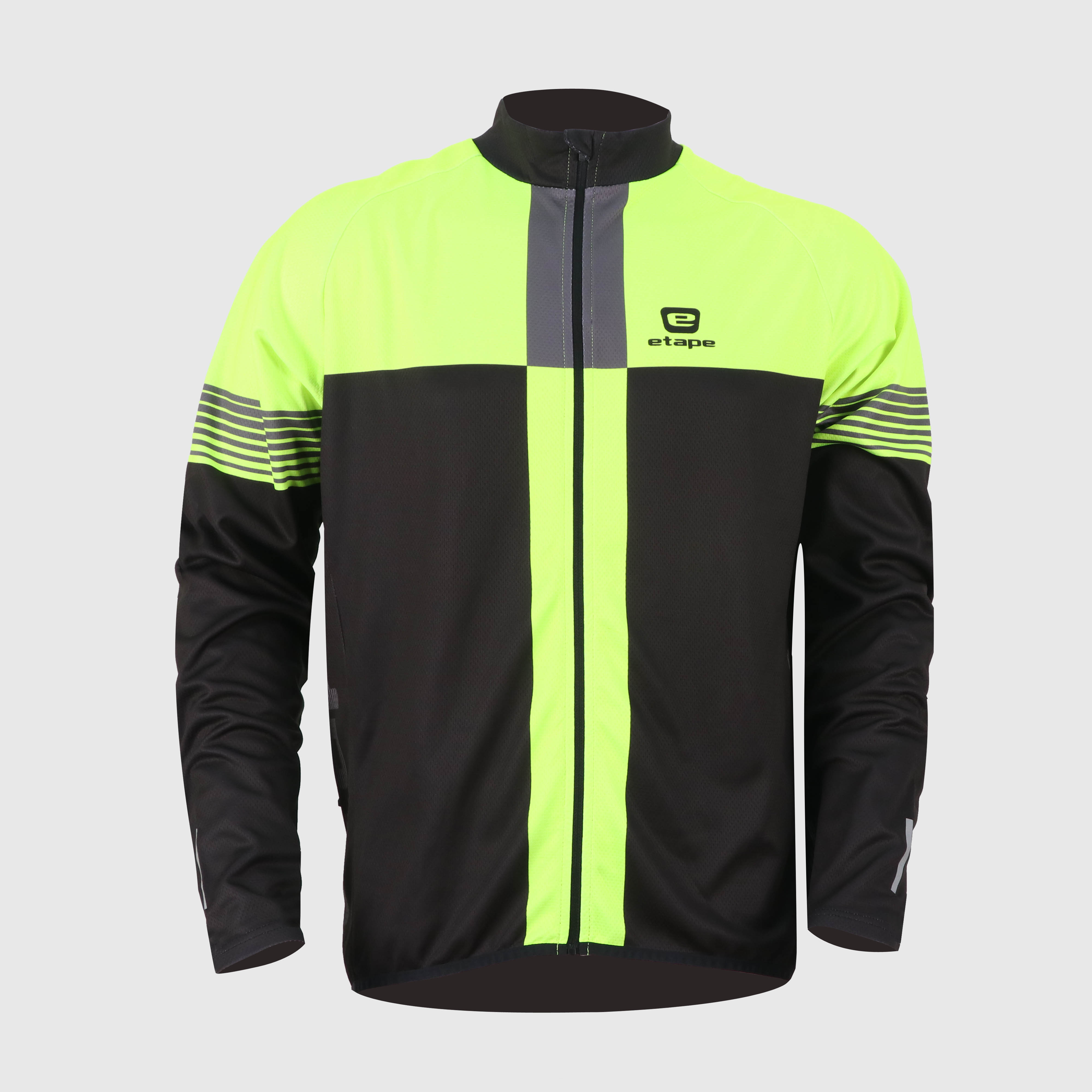 Men’s Cycling Bike Jersey Long Sleeve with 2 Rear Pockets- Moisture Wicking, Breathable, Quick Dry Biking Shirt