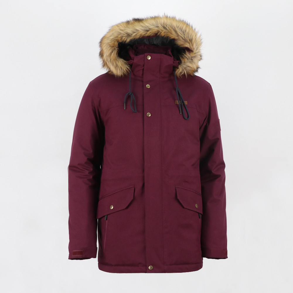 Men’s waterproof padded jacket with fur hood 8219625