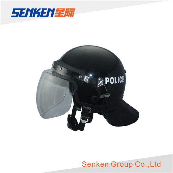 China OEM Bullet Proof Vest With Plates Service –  Black Color Reflective Waterproof Strip Mask Available Anti Riot Helmet FBK-SK-09 – Senken