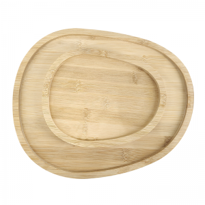 Shangrun Eco-friendly Engraved Log Дүң Бамбук Кызмат Трейк Plate