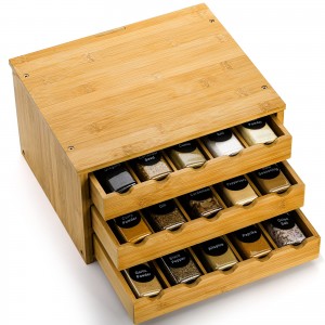 Shangrun 3 Tier 30-Grid Spice Bottles Seasoning Jar Storage Rack