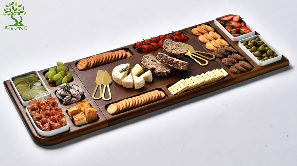 Magnetic Cheese And Meat Board, Double-Sided Serving Tray And Cutting Board