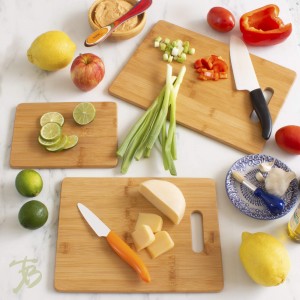 Shangrun 3-Piece Bamboo Cutting Board Set